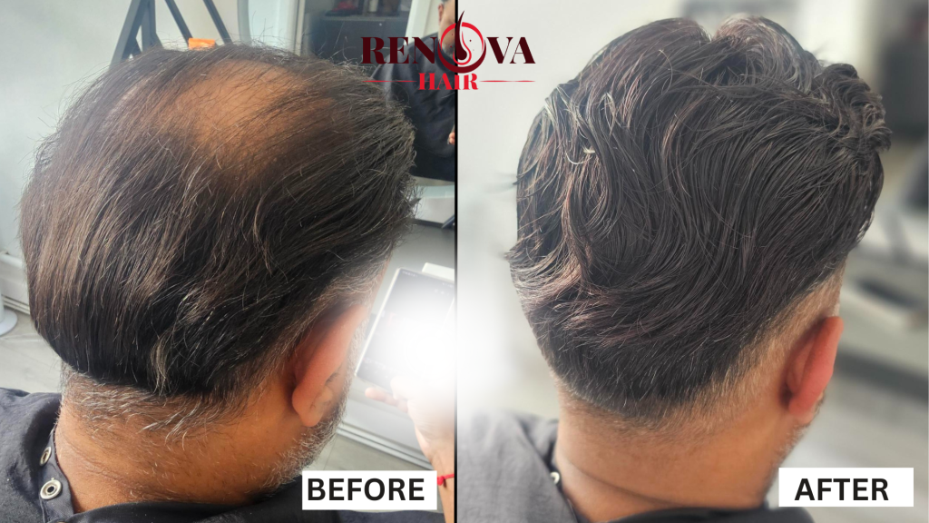 before and after hair system