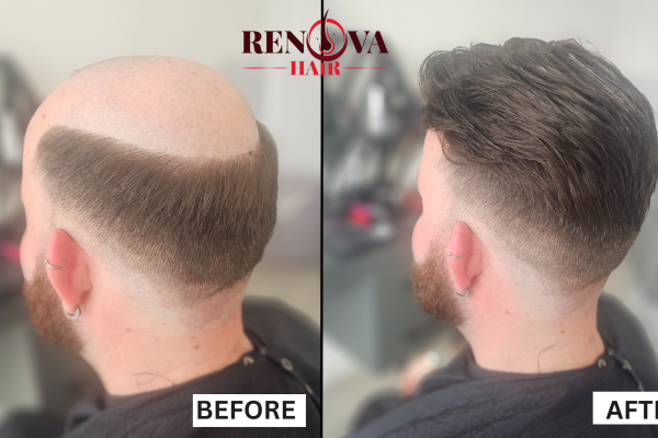 before and after hair system