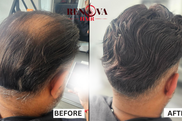 before and after hair system